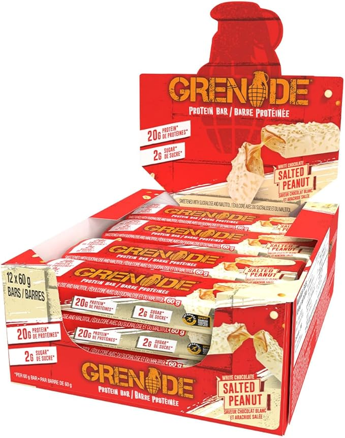 Grenade White Chocolate Salted Peanut 60G 12CT